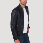 Post Leather Jacket // Black + Gold (XS)