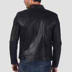 Post Leather Jacket // Black + Gold (M)