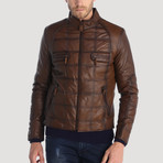 Montgomery Leather Jacket // Brown (L)