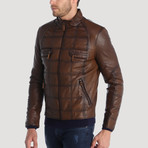 Montgomery Leather Jacket // Brown (3XL)