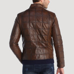 Montgomery Leather Jacket // Brown (2XL)