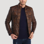 Montgomery Leather Jacket // Brown (S)