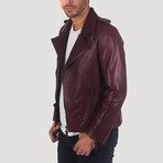 Gough Leather Jacket // Bordeaux (3XL)