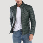 Alemany Leather Jacket // Green (S)