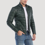 Alemany Leather Jacket // Green (XS)