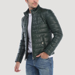 Alemany Leather Jacket // Green (XS)