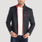 Harrison Leather Jacket // Navy (2XL)