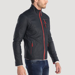 Harrison Leather Jacket // Navy (S)