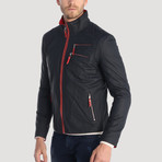 Harrison Leather Jacket // Navy (L)