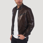 Sutter Leather Jacket // Brown (XS)