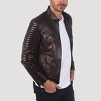 Sutter Leather Jacket // Brown (XL)