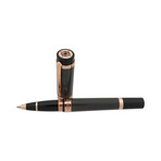 TIBALDI by Montegrappa // New York Rollerball // Black Rose Gold Plated