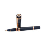 TIBALDI by Montegrappa // New York Rollerball // Blue Rose Gold Plated