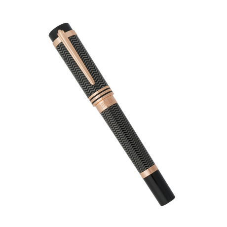 TIBALDI by Montegrappa // New York Rollerball // Black Rose Gold Plated