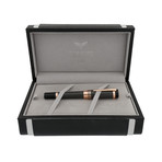 TIBALDI by Montegrappa // New York Rollerball // Black Rose Gold Plated