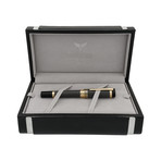 TIBALDI by Montegrappa // New York Rollerball // Black Yellow Gold Plated