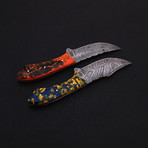 Damascus Skinner Knife Set