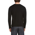 Long Sleeve Textured Knit // Black (S)