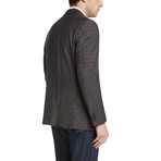 Modern Fit Wool Coat // Burgundy + Grey Check (US: 36S)