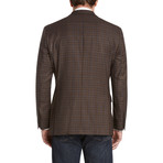 Modern Fit Wool Coat // Tan + Brown Check (US: 36S)