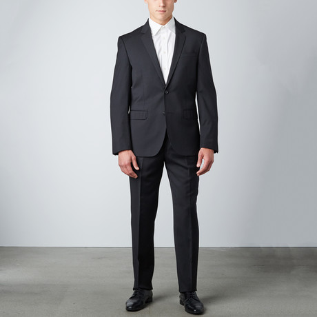 Slim Fit Wool Suit // Black (US: 36S)