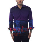 Miami Button-Up // Photo Print // Purple Multicolor (S)