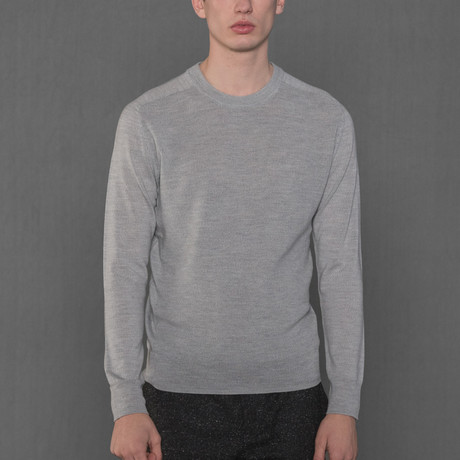 Fine Gage Knitted Sweater // Stone Grey (S)