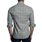 Woven Button-Up // Navy + Charcoal Gingham (S)