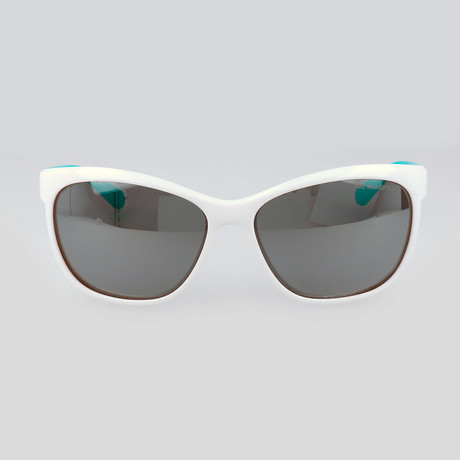 Trophi EVO Sunglasses // White + Turquoise