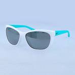 Trophi EVO Sunglasses // White + Turquoise