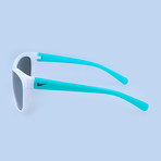 Trophi EVO Sunglasses // White + Turquoise