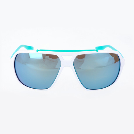 MDL Sunglasses // White + Turquoise