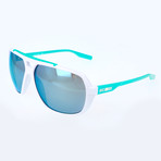 MDL Sunglasses // White + Turquoise