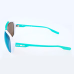 MDL Sunglasses // White + Turquoise