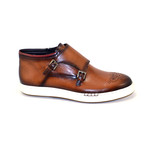 Double Monkstrap Fashion Sneaker // Brown (US: 10)