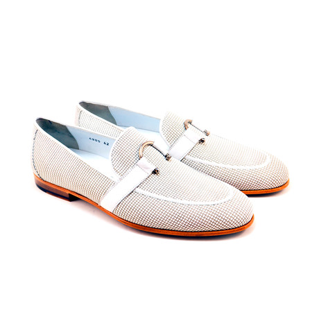 Woven Laether Loafer // White (US: 7)
