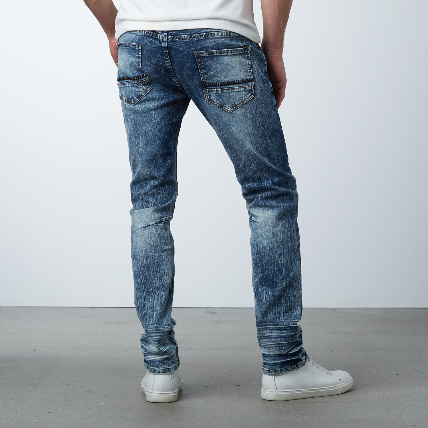 Acid Wash Creased Jeans // Tint (30WX30L) - XRay Jeans - Touch of Modern