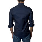 Woven Button-Up II // Navy (M)