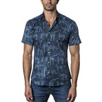 Tyler Short Sleeve Button-Up Shirt // Blue (3XL)