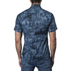 Tyler Short Sleeve Button-Up Shirt // Blue (XL)