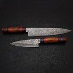 Damascus Chef Knife Set // 2 Piece // 9141