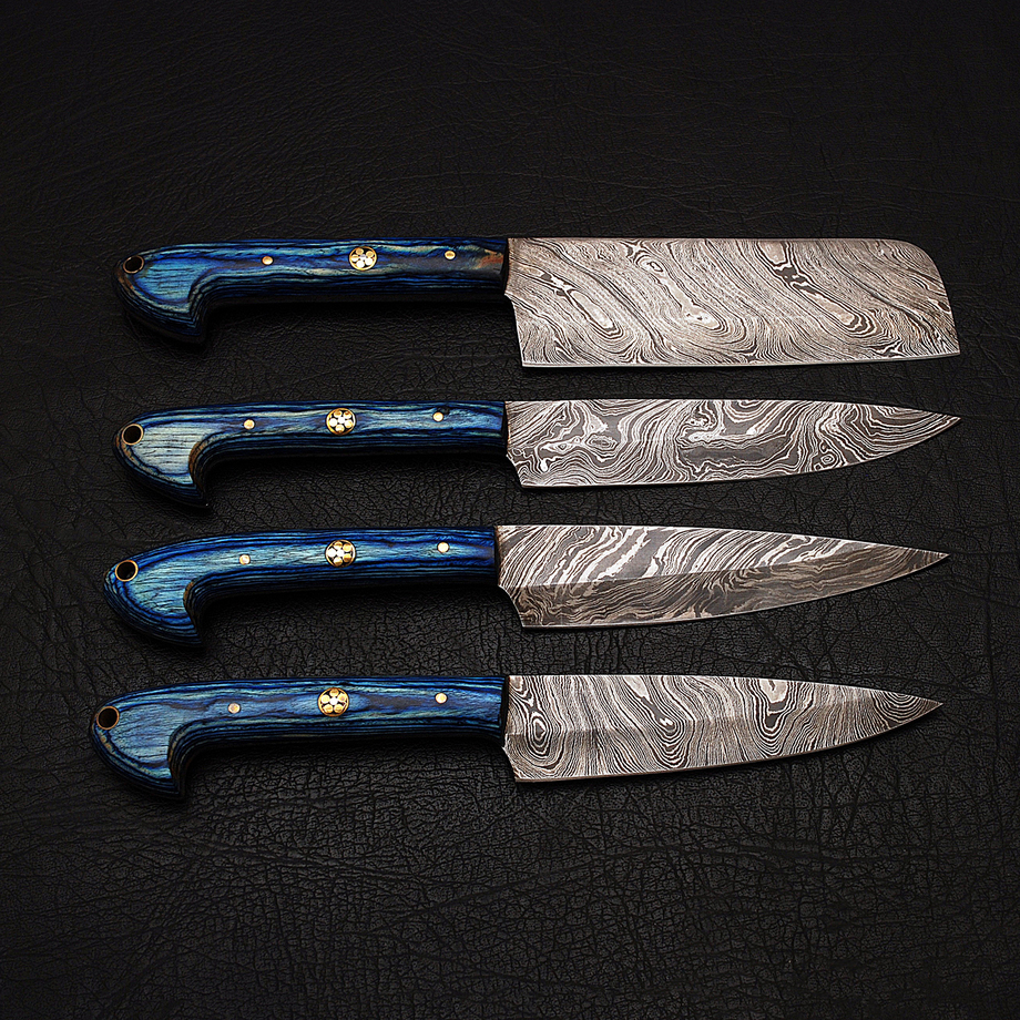 Black Knives Damascus Steel Kitchen Knives + Flatware Touch