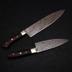 Damascus Chef Knife Set // 2 Piece // 9181