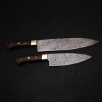 Damascus Chef Knife Set // 2 Piece // 9181