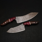 Damascus Chef Knife Set // 2 Piece // 9185