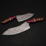 Damascus Chef Knife Set // 2 Piece // 9185