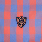 Men's Woven Shirt // Blue Orange Plaid (M)