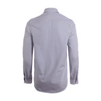 Hamzah Button Down Shirt // Navy + White Stripe (L)