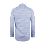 Baran Button Down Shirt // Navy Multi Stripe (XL)