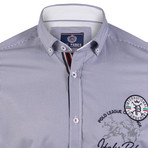Peters Button Down Shirt // Gray Stripe (3XL)